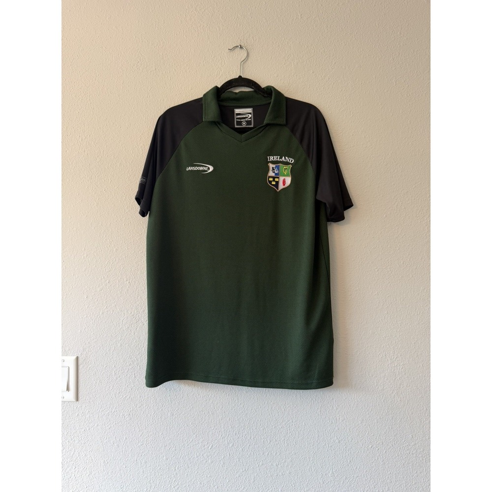 Lansdowne Ireland Rugby Polo Shirt Men Medium Green Official Four Province Crest